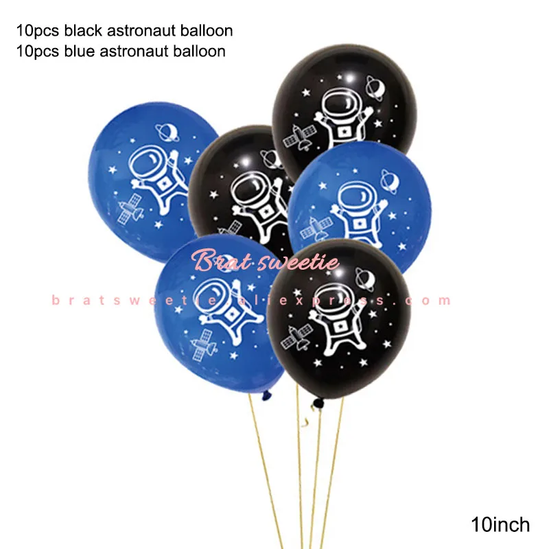 20pc Astronaut balon Солнечная система космический тематический день рождения декоративная бумага для вечеринок тарелка салфетка для чашек баннер Вихрь для детей планета тематические Вечерние - Цвет: 20pc Astronaut balon