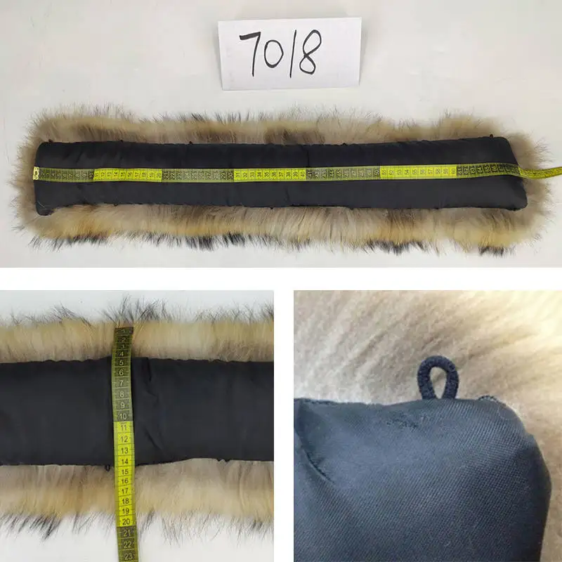 Большой роскошный мужской шарф из 100% натурального меха енота 50 см 70 зимняя парка
