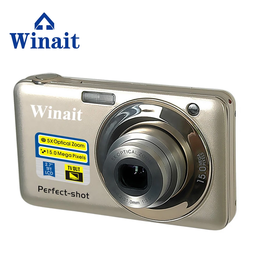 

Free shipping WINAIT max 20mp digital camera DC-V600 8x optical zoom, 4x digital zoom with 2.7'' TFT display