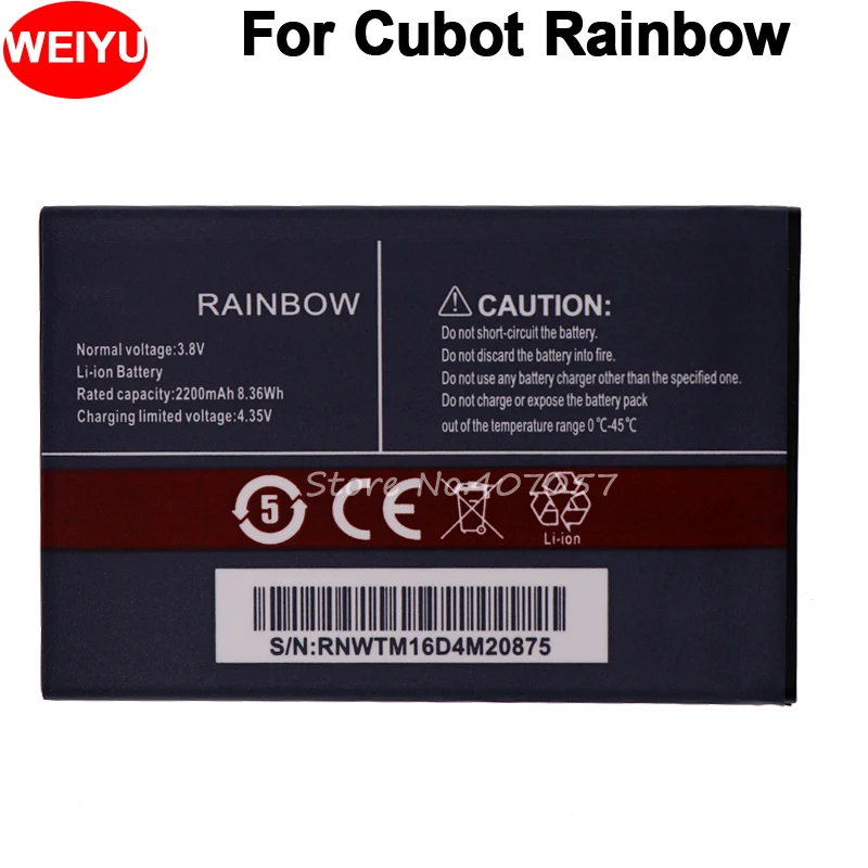 10 шт./лот аккумулятор Cubot Rainbow Batterie Bateria AKKU 2200 мАч|Аккумуляторы для мобильных