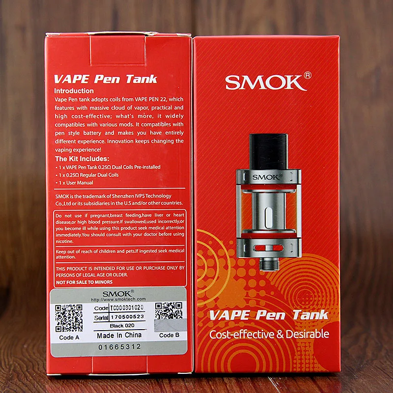 Оригинальный резервуар для электронных сигарет SMOK емкостью 2 мл с вейп ручкой 22
