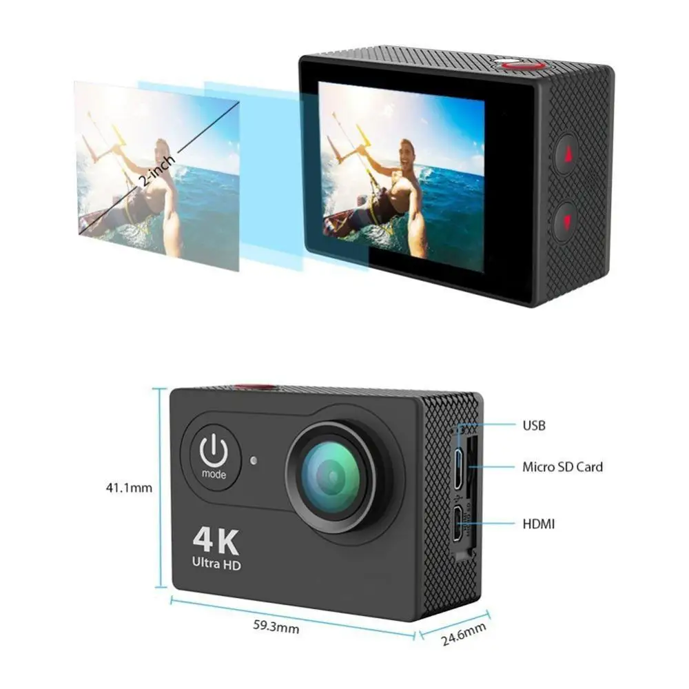 Новинка, хит, HD подводный рекордер, для серфинга, WiFi, регулируемая 4K камера, для спорта, ультра, для действий, для плавания, камера s, для дайвинга