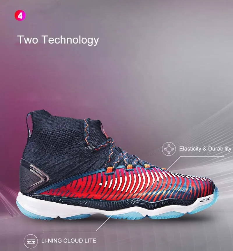 Li-Ning/Мужская обувь RANGER 3,0, профессиональная обувь для бадминтона, ультра-внешний светильник, подкладка из пены, облачная легкая спортивная обувь, кроссовки AYAP001 XYY107