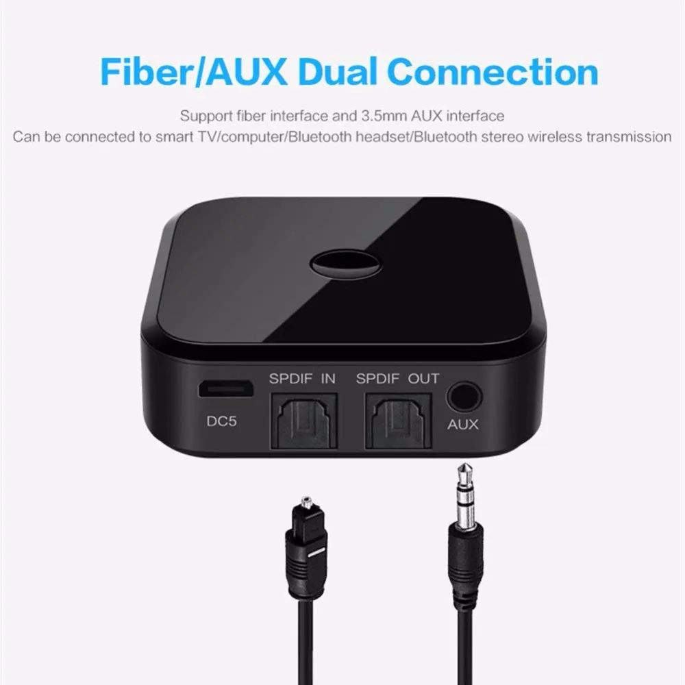 Портативный Bluetooth 5 0 Aptx низкая задержка Aux 3 мм SPDIF оптический домашний аудио