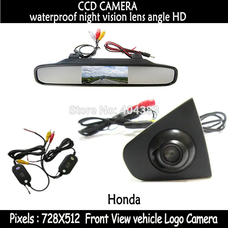 Беспроводная CCD Камера Переднего Вида с логотипом автомобиля 4 3 дюймовым