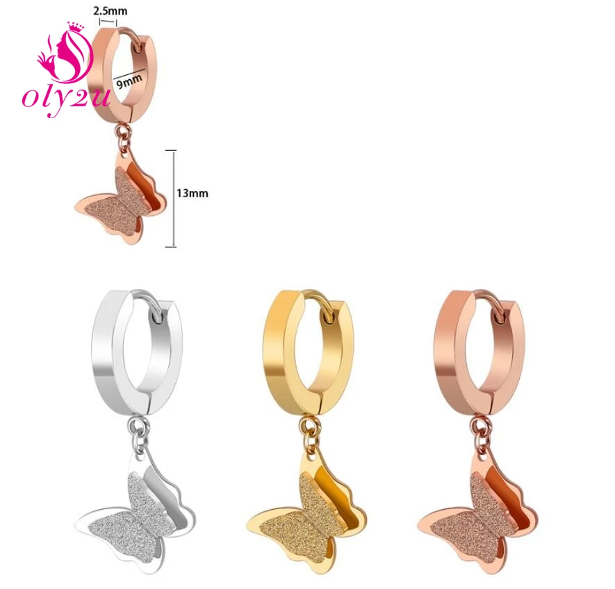 Oly2u Valentines аксессуары для свиданий милый двойной обруч бабочка из нержавеющей