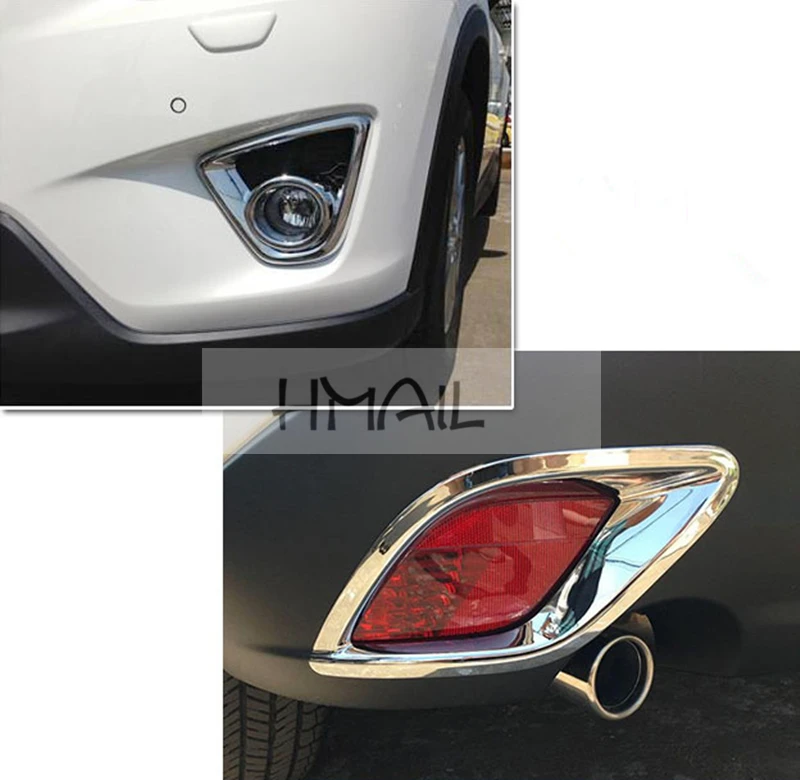 

FREE SHIPPING CX-5 Front Rear fog light lamp car-styling ABS chrome plating cover/Lamp hoods for CX-5 MAZDA 2012 13 14 15 16