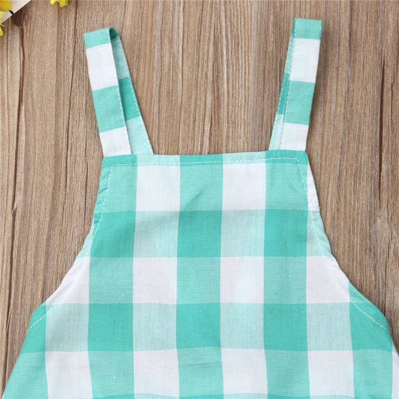 Г. Весенние детские боди из хлопка на лямках, боди для новорожденных, модная одежда для маленьких девочек Одежда для новорожденных в клетку