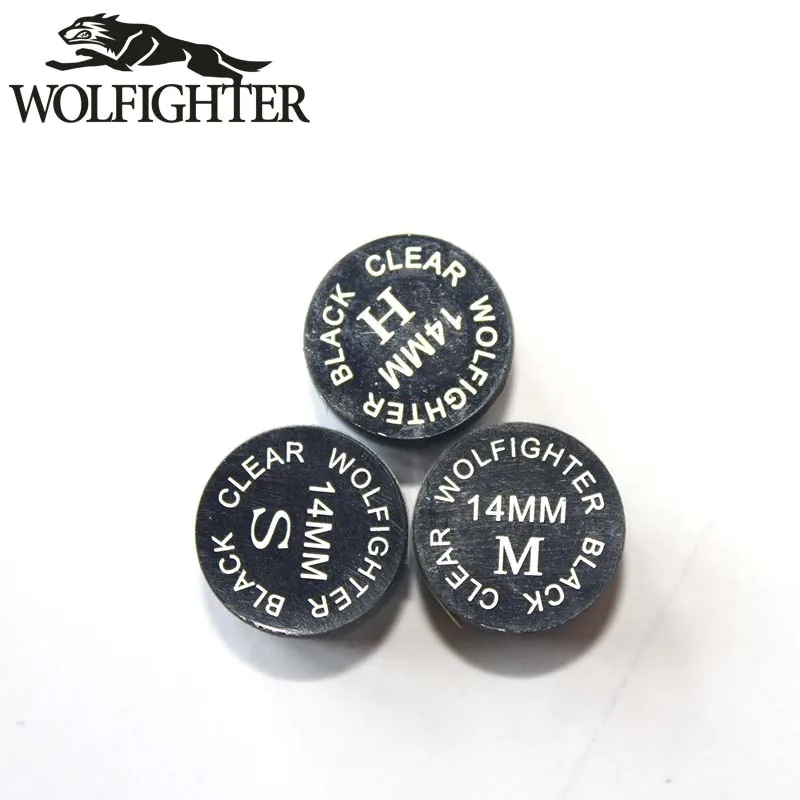 1 шт. WOLFIGHTER черный прозрачный наконечник для пула 14 мм S M H|Аксессуары снукера и