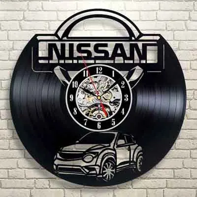 Car Logo Wall Clock Modern Design for Living Room 3D Decorative Hanging Vintage Vinyl Record Clocks Wall Watch Home Decor Silent - Цвет: 16