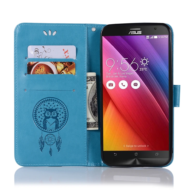 Coque Сова Бумажник чехол для Asus Zenfone Max ZC550KL Роскошные флип искусственная кожа + TPU