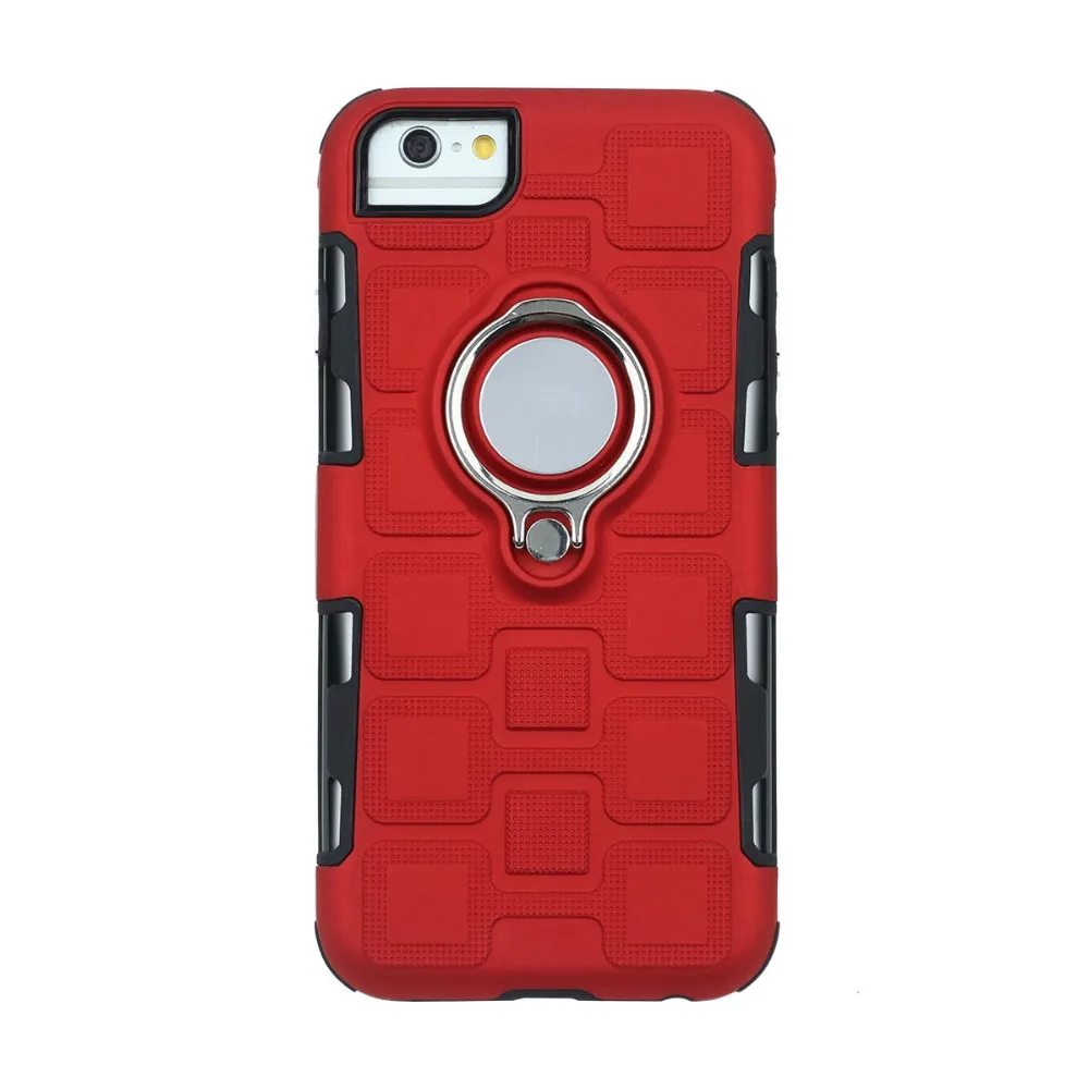 Shockproof Case for iPhone 7 8 Hybrid with Finger Ring Holder Kickstand Fit Magnetic Car Mount Cover Plus XS Fund |