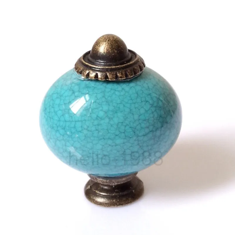 5 шт. синий овальный имитация камня акриловое волокно ручки шкафа комод мебельные