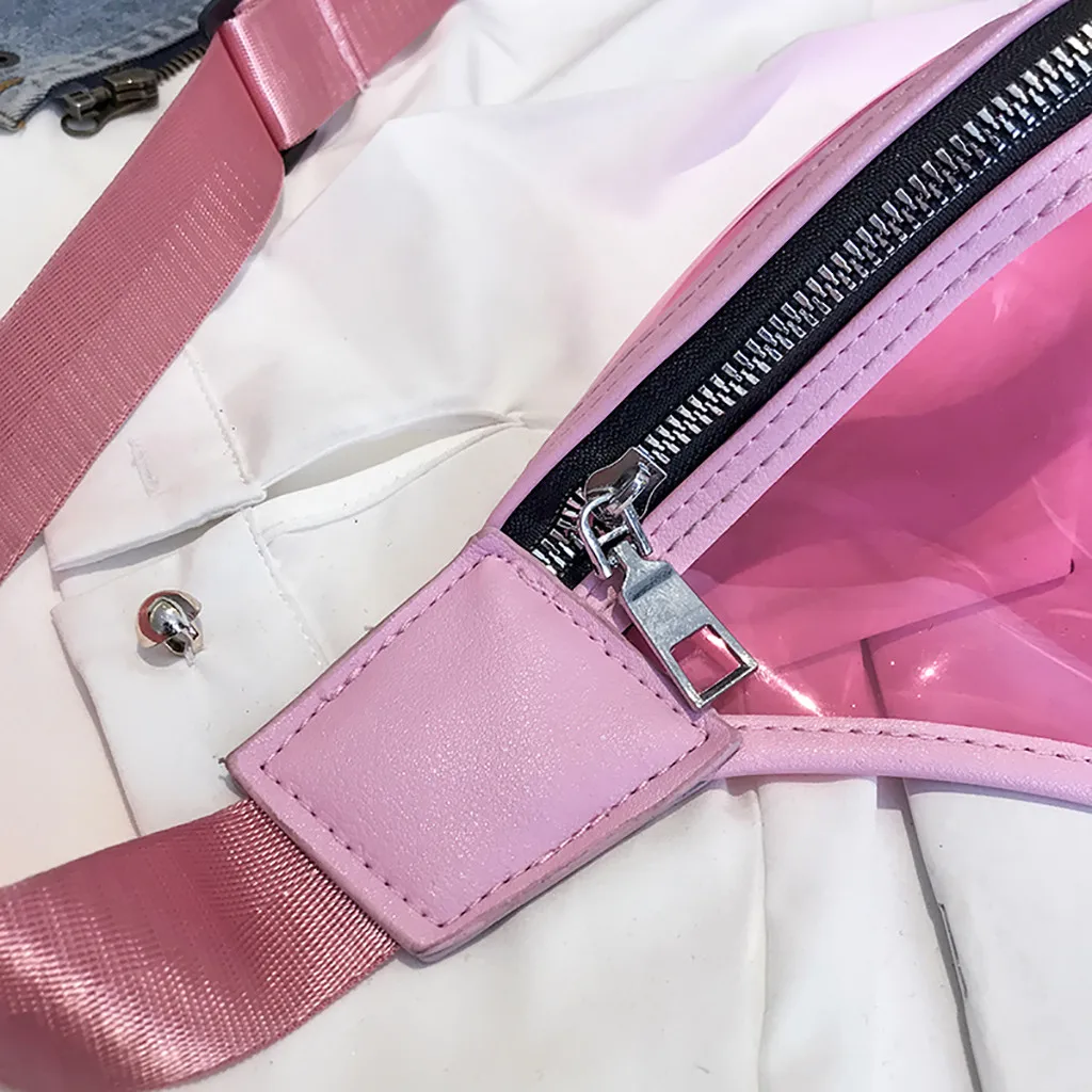

waist bags fanny pack for women Women Fashion Simple Transparent Pocket Bag Wild Chest Bag Messenger Bag *