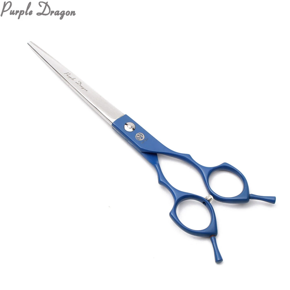 7.0" 440C Blue Professional Grooming Scissors Kit Thinning Shears Straight Dog Animal Finger Rest Z9029 | Красота и здоровье