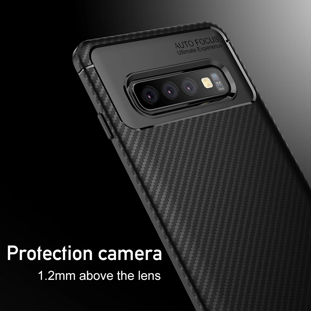 Heyytle Ultra Thin Silicone Case For Samsung Galaxy S9 S10 Plus Note 9 A50 Full Cover A7 A60 A70 A10 M20 Carbon Fiber Cases |