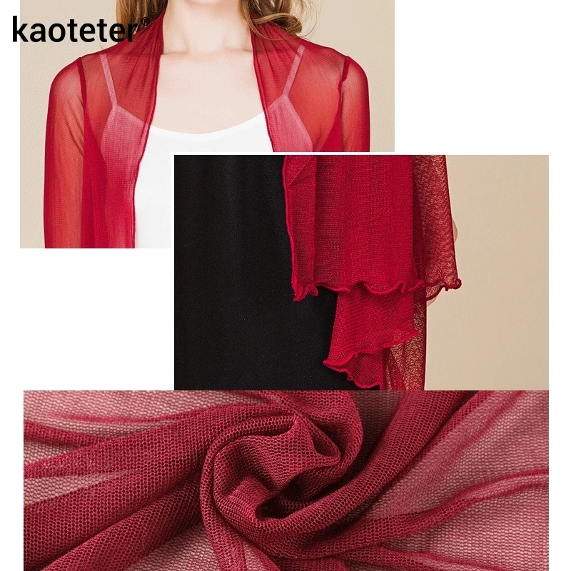 Женская блузка с шалью из 100% чистого шелка тонкая прозрачная рубашка длинным