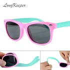 Детские солнцезащитные очки LongKeeper, Детские поляризованные линзы, очки для девочек и мальчиков с силиконовым покрытием UV400, Детские зеркальные детские очки, Gafas KPR01