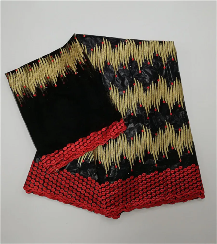 African bazin riche brocade lace fabric latest cotton 2019 nouveau jacquard 5+2yards/lot | Дом и сад