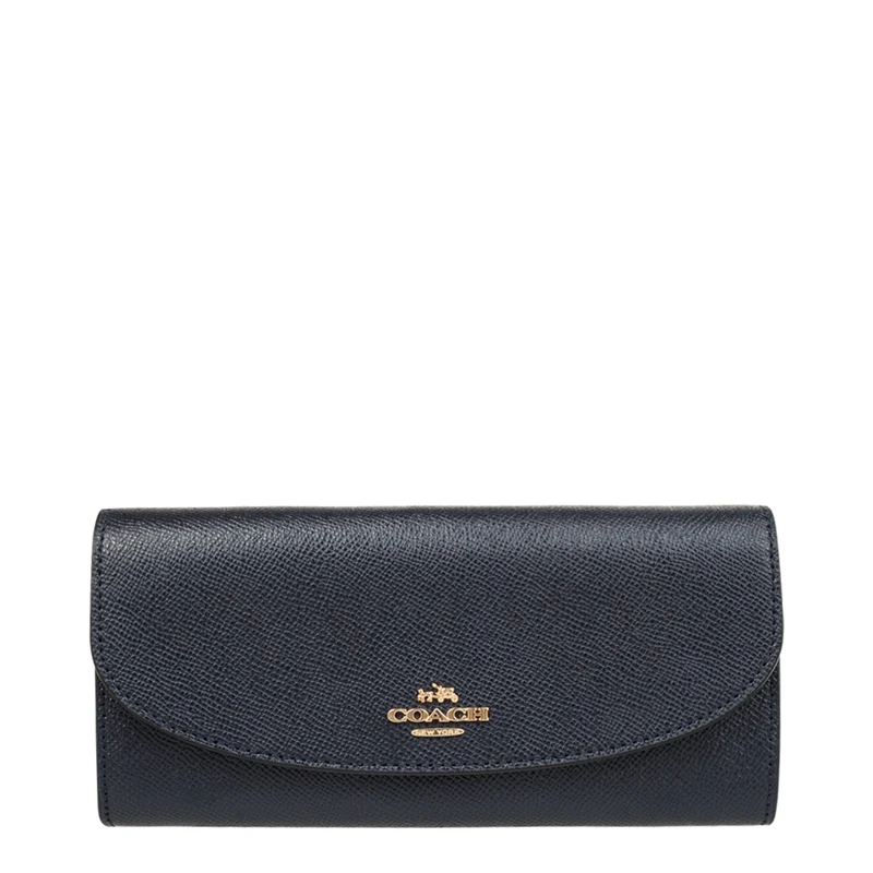 Тонкий кошелек-конверт COACH из кожи кроссзера F54009/F59949 - Цвет: blackF54009IMBLK