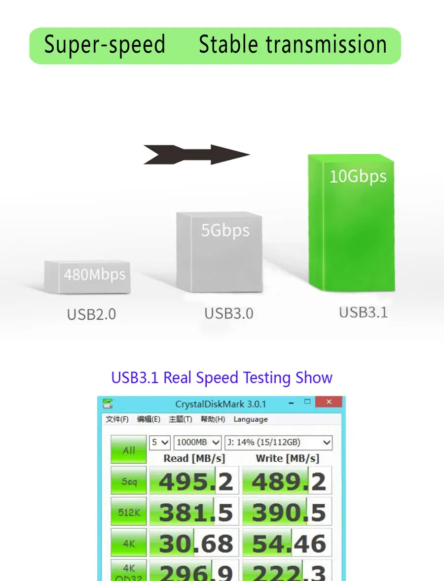 Безвинтовой USB3.1 Gen2 type-C 2," внешний SSD/HDD корпус жесткого диска/чехол с USB-C 10 Гбит/с для ноутбука MAC PC Настольный компьютер
