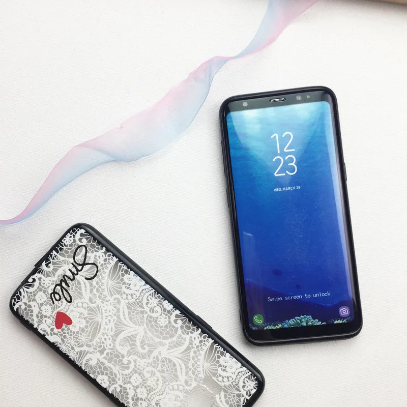 Чехол с кружевным и цветочным принтом Love heart для samsung galaxy J7 Neo J701F M10 M20 J3 J5 J7 J2 Prime Pro Duos жесткий чехол-накладка из поликарбоната