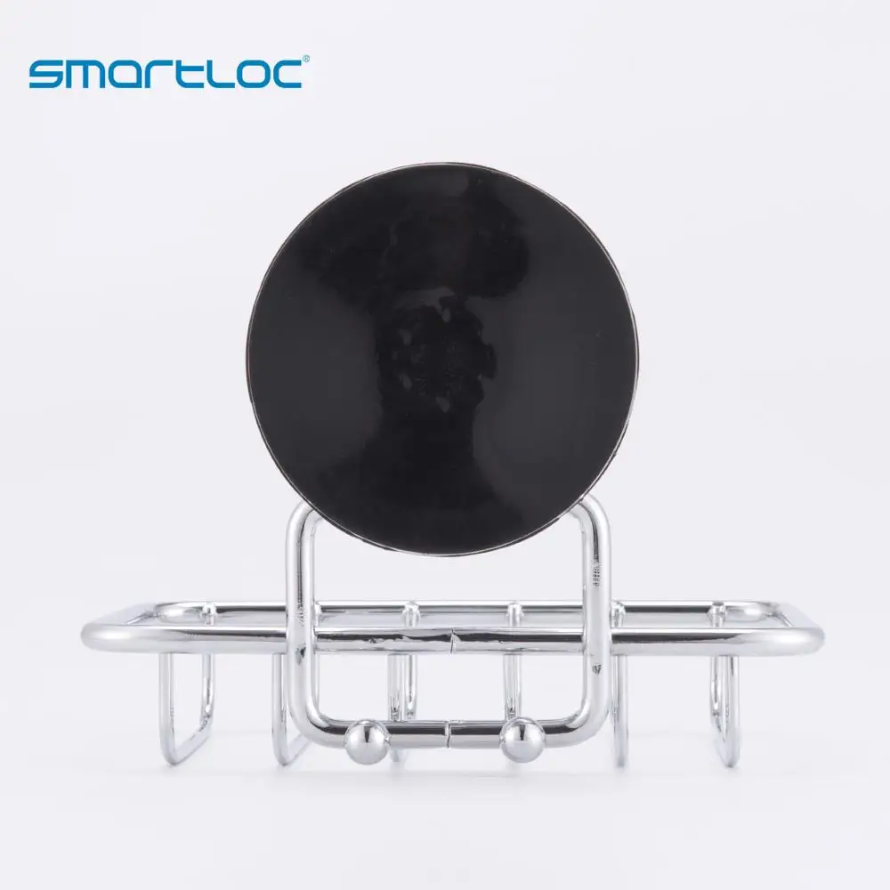 smartloc Vacuum Suction Iron Wall Mounted Soap Dish Drain Dispenser Bathroom Accessories Organizer Bath Shower Storage Container