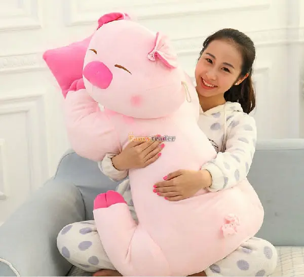 Fancytrader Милая гигантская большая набитая розовая свинка плюшевая игрушка в виде