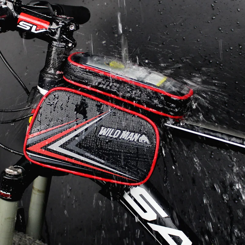 Велосипедная сумка велосипедная Передняя труба двойная 5 0 6 3 дюйма сенсорный