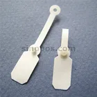 Бирка для ювелирных изделий, белая защелка из ПВХ, этикетка для подарочной упаковки, пластиковая виниловая застежка для кнопок для браслета, сережек, ручные бирки для колец