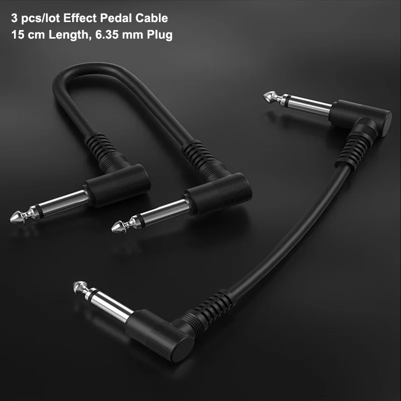 3 шт./лот 15 см Педальный кабель для электрогитары педаль гитары черный