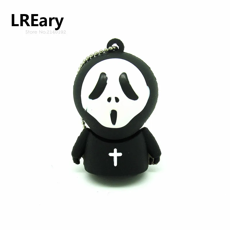 

Cartoon ghost usb flash drive disk black death man memory stick Pen drive Halloween computer gift pendrive 4gb 8gb 16gb 32gb