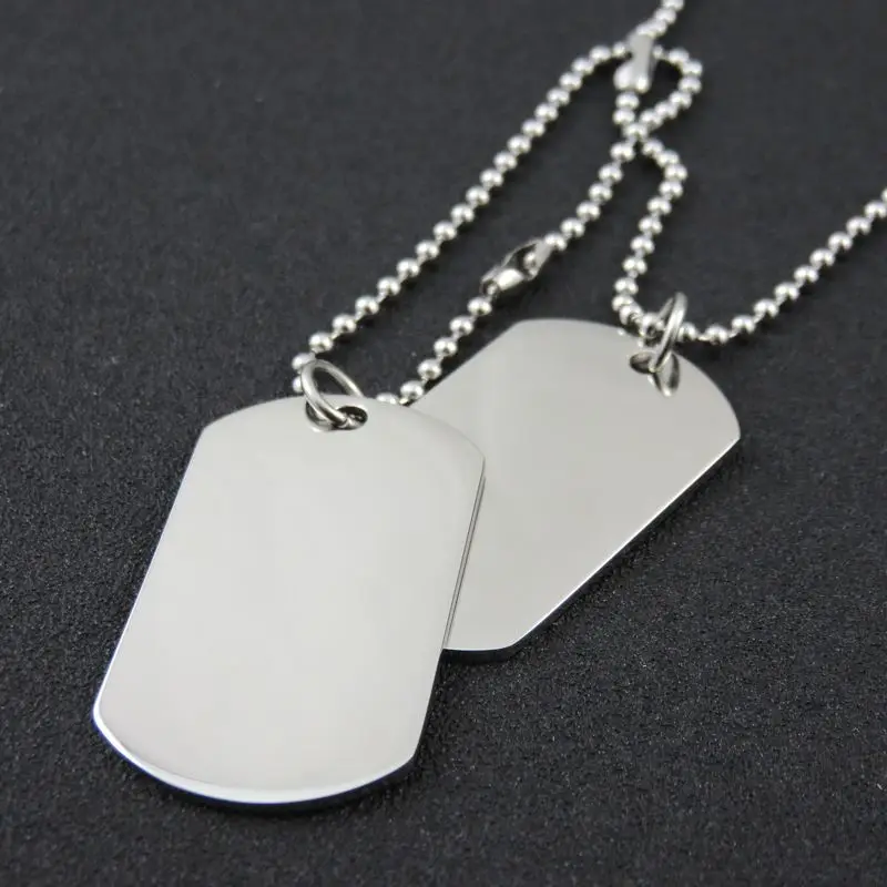 Ярлыки для собак из нержавеющей стали с двойной полировкой ожерелье кулоном