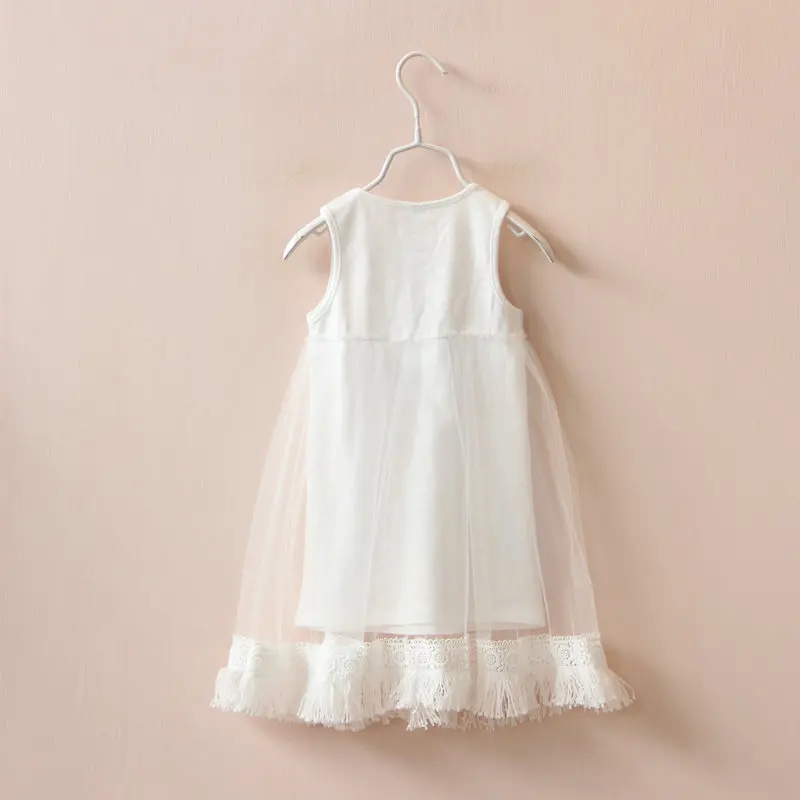 2018 новый летний волна узор Платье для маленьких девочек модное платье принцессы