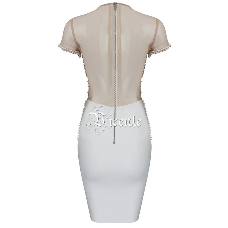 VC 2020 Новое шикарное дизайнерское платье с жемчужинами цветными блоками