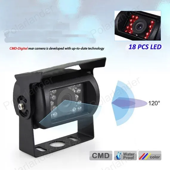 Автомобильная камера заднего вида с 18 светодиодами + цветной ЖК-дисплей TFT 7