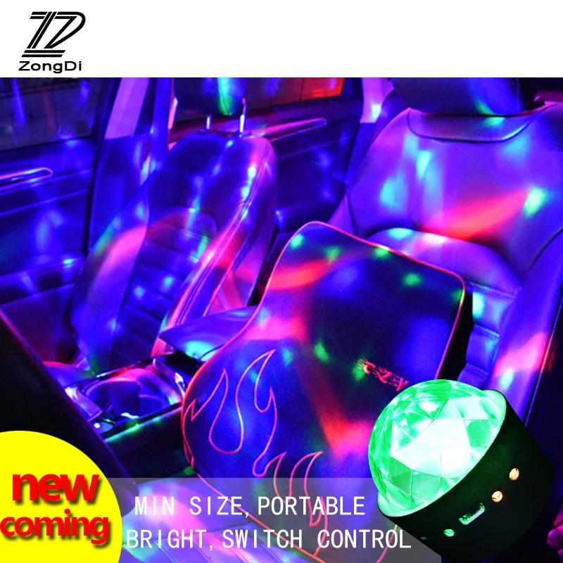 ZD Автомобильная светодиодная атмосферная лампа RGB DJ Light для Seat Leon Ford Focus 2 3 Fiesta Kuga