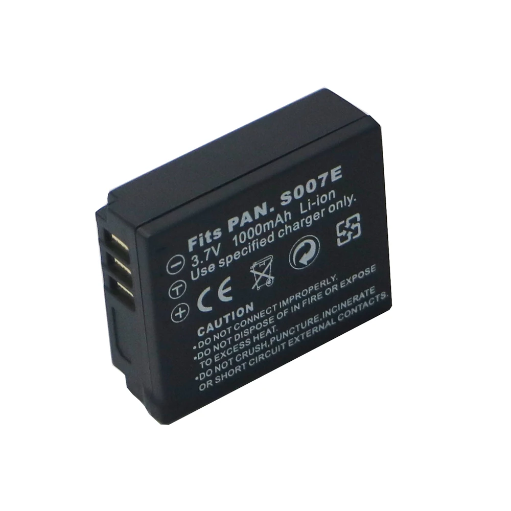 Аккумулятор CGA CGR S007E S007 S007A BCD10 3 7 В 1000 мАч для Panasonic DMC TZ1 TZ2 TZ3 TZ4 TZ5 TZ50 TZ15|Цифровые