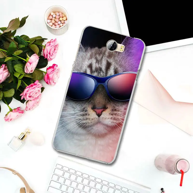 Забавные очки в виде кота Классные мягкие силиконовые для Huawei P8 P9 P10 P20 P30 Mate 10 Lite Pro