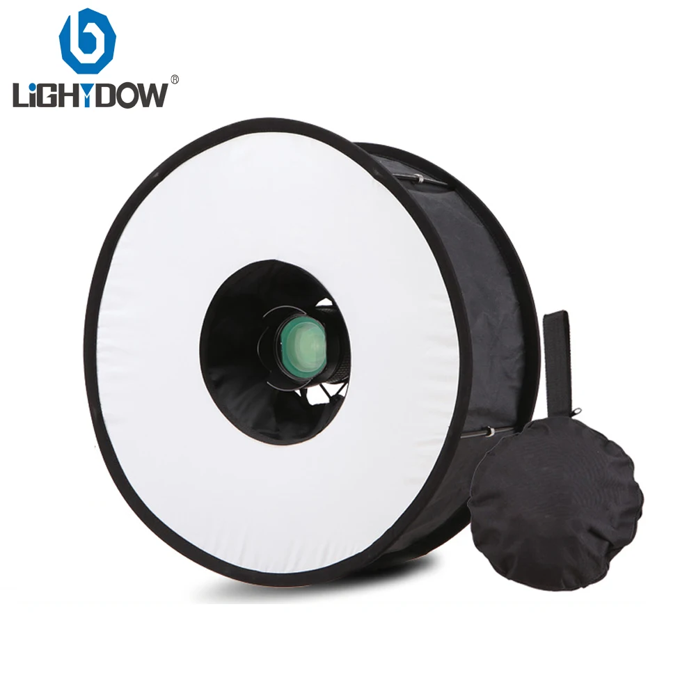 Складной круглый софтбокс Lightdow для макросъемки светорассеиватель 45 см Canon Nikon Sony
