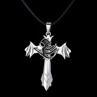 fairy tail personality necklace the choker wings rotatable high quality pendant non fading jewelry drop shipping