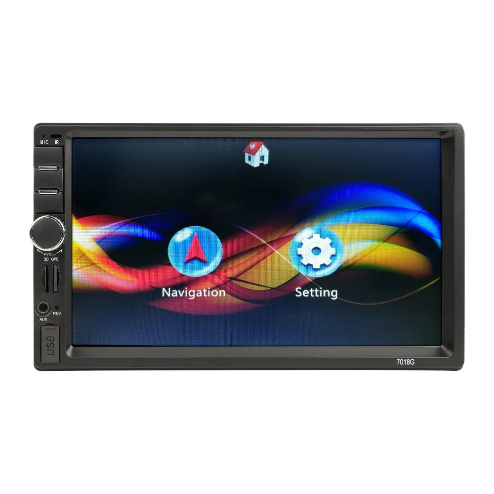 7018G 7 дюймовый автомобильный двойной Din MP5 с GPS камерой заднего вида Bluetooth