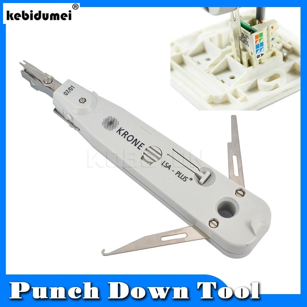 

New KRONE Professional Telecom LSA-Plus Tool with Sensor Ethernet Network Patch Panel Faceplate Punch Down Tool RJ11 RJ45 Cat5