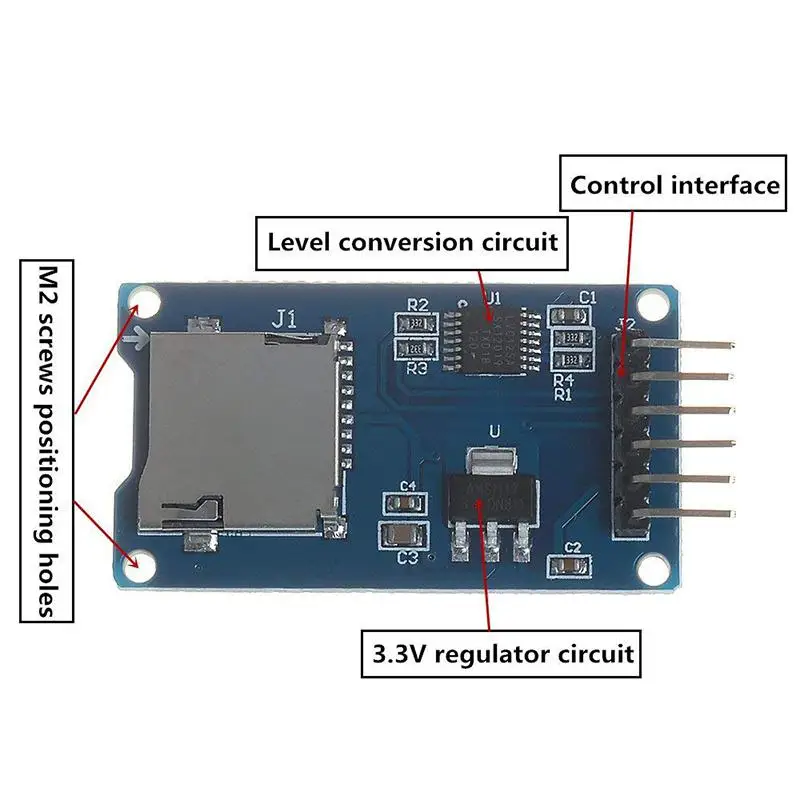 5 шт. микро SD карта Micro SDHC Мини TF адаптер считыватель модуль для Arduino R20 | Компьютеры