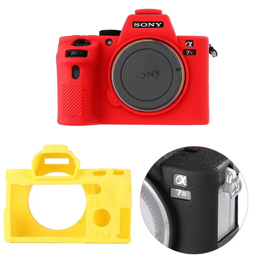 

Simulation texture Soft Silicone Skin Case Camera Body Cover Protector Bag For Sony A7II A7R II A72 A7III A7RIII A73 Camera Bag