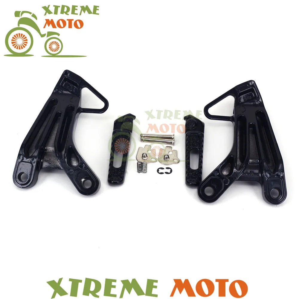 Черная легированная задняя подставка для ног подножники педали и кронштейн