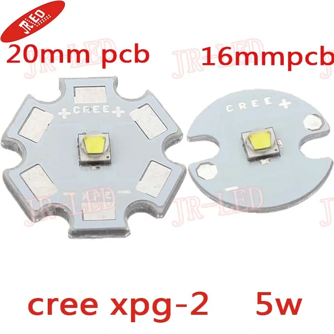 Бесплатная доставка! 10 шт. CREE XPG2 XP-G2 1-3-5W светодиодный излучатель белый 6500 К с 20 мм/16