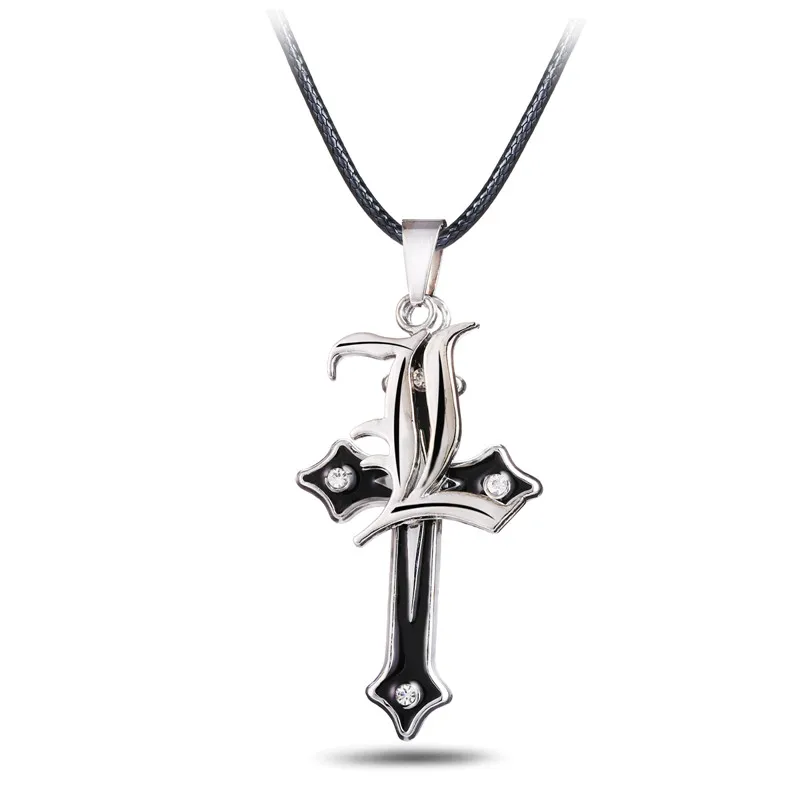 Ожерелье с подвеской Death Note серебристое черное модное ожерелье кулоном в стиле