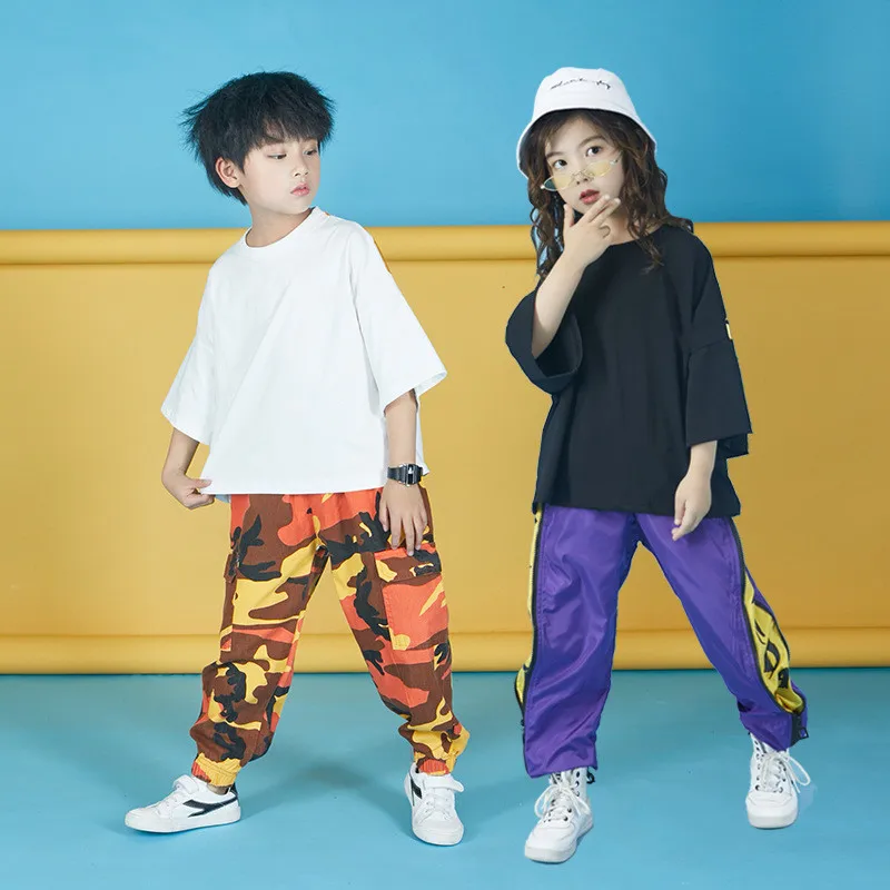 Детская одежда в стиле хип хоп повседневные камуфляжные Джоггеры для девочек и