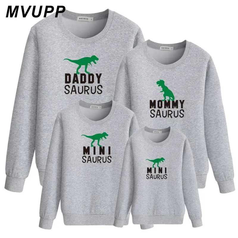 color 6 SAURUS/свитшоты для всей семьи с динозаврами, одинаковые комплекты для мамы и папы одежда для папы, сына, мамы и дочки одежда для мамы и дочки - Цвет: color 6